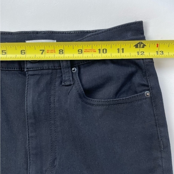 WEWOREWHAT Women's Black High Rise Skinny Jeans with Front Bottom Zipper Size 25 - Picture 9 of 11